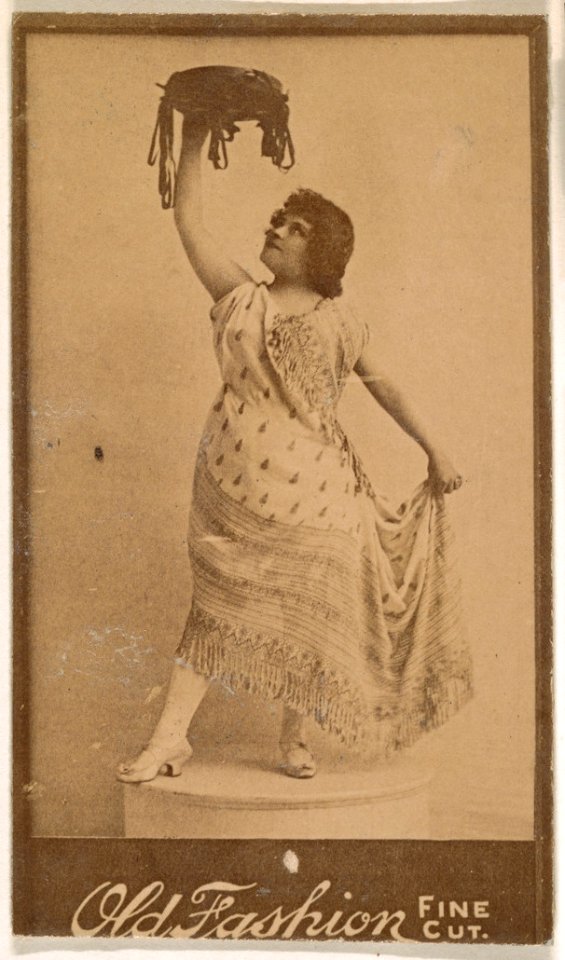 Actress with tambourine, from the Actresses series (N664) promoting Old Fashion Fine Cut Tobacco MET DPB869739