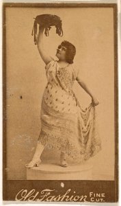 Actress with tambourine, from the Actresses series (N664) promoting Old Fashion Fine Cut Tobacco MET DPB869739