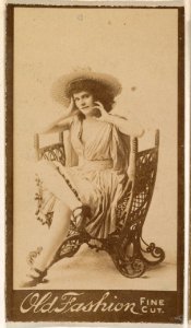 Actress wearing wide-brimmed hat, from the Actresses series (N664) promoting Old Fashion Fine Cut Tobacco MET DPB869699