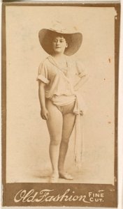 Actress wearing wide-brimmed hat, from the Actresses series (N664) promoting Old Fashion Fine Cut Tobacco MET DPB869790