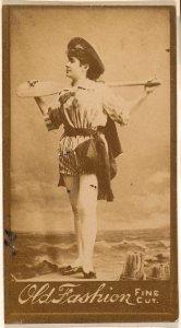 Actress with paddle, from the Actresses series (N664) promoting Old Fashion Fine Cut Tobacco MET DPB869715