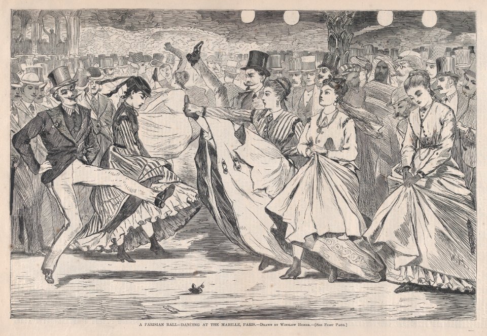 A Parisian Ball – Dancing at the Mabille, Paris – Drawn by Winslow Homer (Harper's Weekly, Vol. XI) MET DP875296