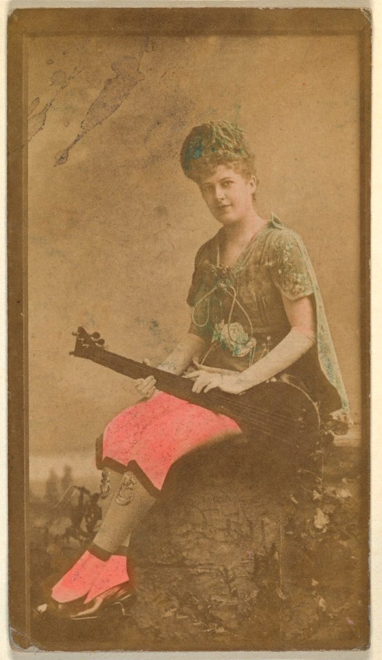 Actress with mandolin, from the Actresses series (N668) MET DPB869912