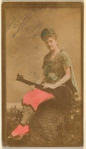 Actress with mandolin, from the Actresses series (N668) MET DPB869912