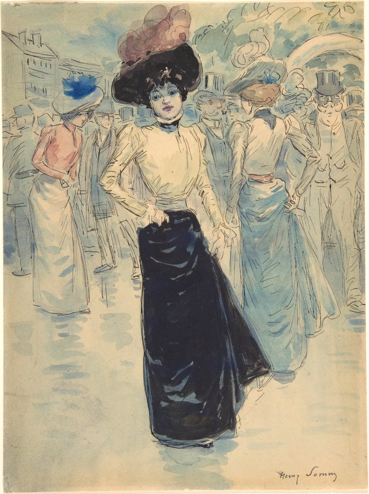 A Parisienne on a Crowded Street MET DP808375