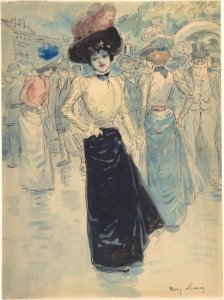 A Parisienne on a Crowded Street MET DP808375
