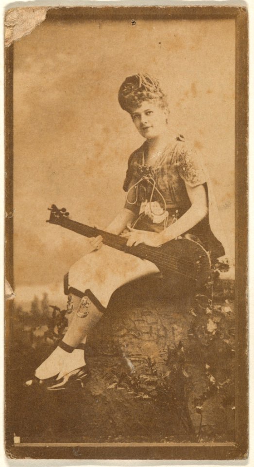 Actress with mandolin, from the Actresses series (N668) MET DPB869880