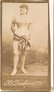 Actress wearing wide sash at waist, from the Actresses series (N664) promoting Old Fashion Fine Cut Tobacco MET DPB869784