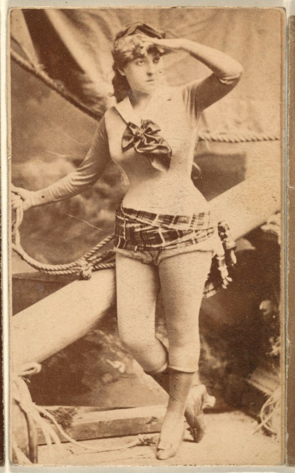 Actress posing with prop ship mast, from the Actresses series (N668) MET DPB869867