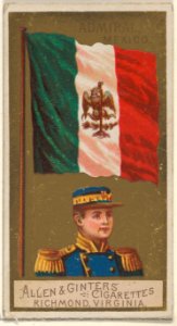 Admiral, Mexico, from the Naval Flags series (N17) for Allen & Ginter Cigarettes Brands MET DP834928