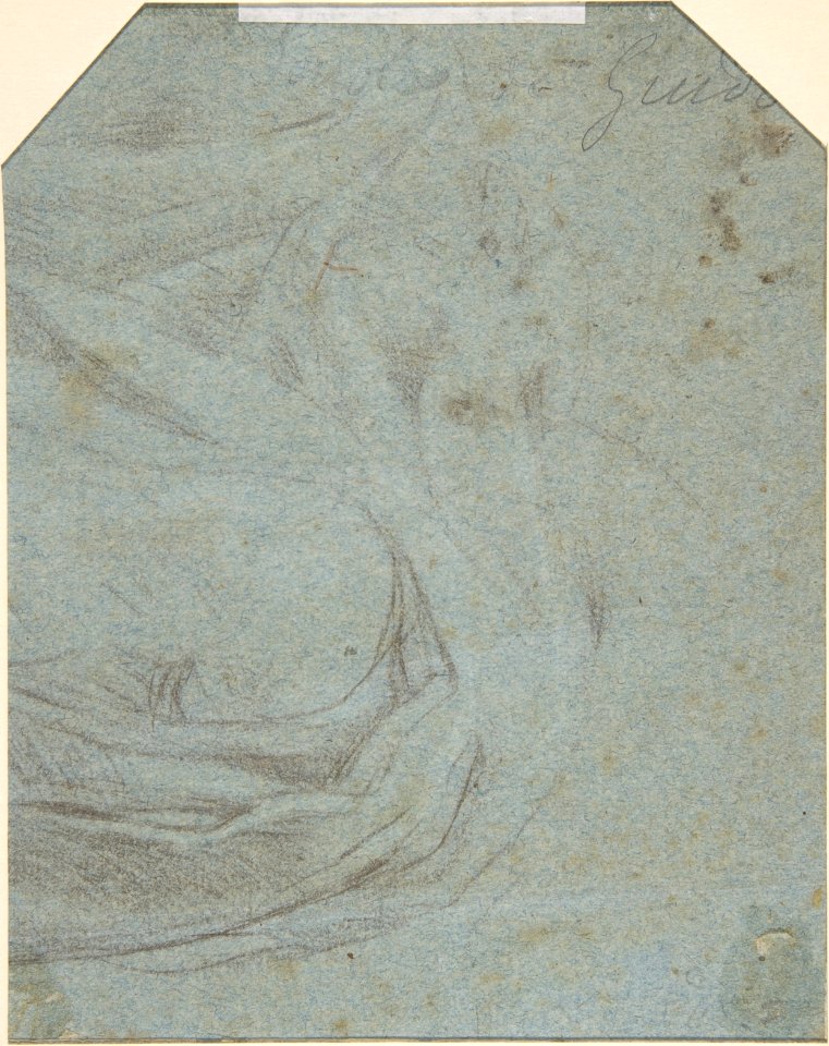 A Seated Apostle (recto); Drapery Study (verso) MET DP808578
