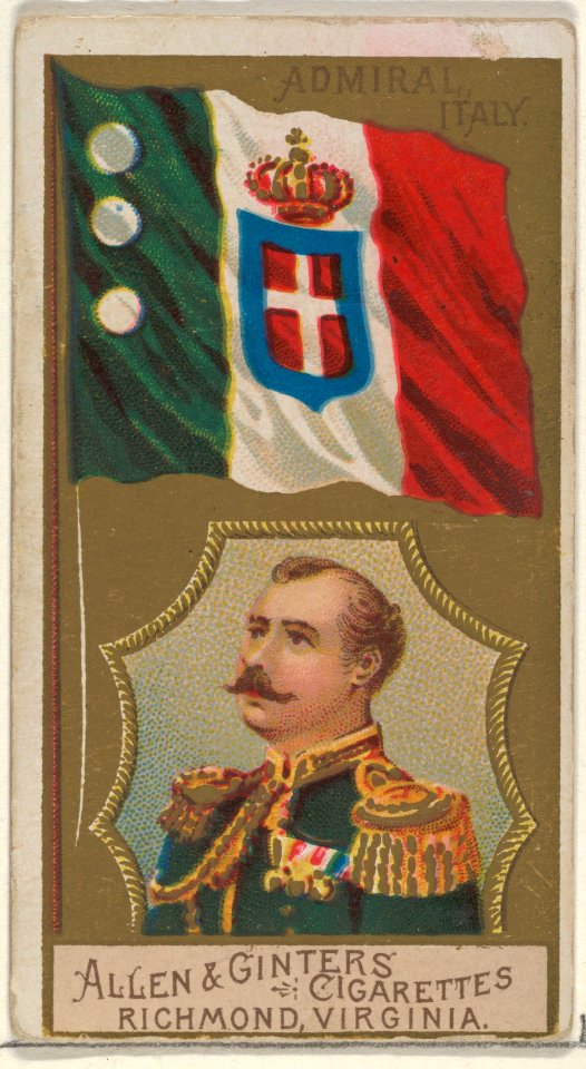 Admiral, Italy, from the Naval Flags series (N17) for Allen & Ginter Cigarettes Brands MET DP834923