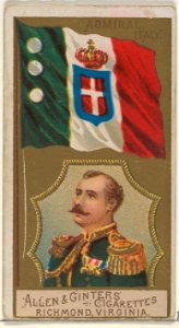Admiral, Italy, from the Naval Flags series (N17) for Allen & Ginter Cigarettes Brands MET DP834923