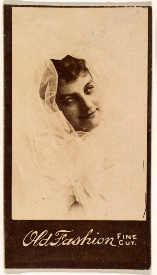Actress wearing shawl on head, from the Actresses series (N664) promoting Old Fashion Fine Cut Tobacco MET DPB869534