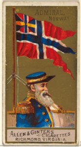 Admiral, Norway, from the Naval Flags series (N17) for Allen & Ginter Cigarettes Brands MET DP834930