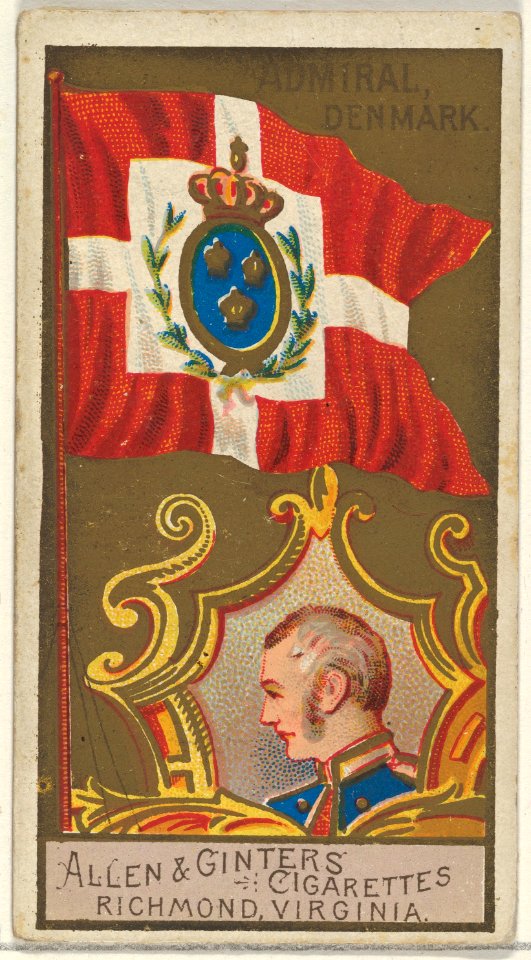 Admiral, Denmark, from the Naval Flags series (N17) for Allen & Ginter Cigarettes Brands MET DP834908