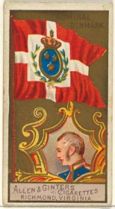 Admiral, Denmark, from the Naval Flags series (N17) for Allen & Ginter Cigarettes Brands MET DP834908