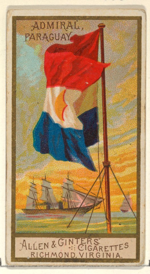 Admiral, Paraguay, from the Naval Flags series (N17) for Allen & Ginter Cigarettes Brands MET DP834932