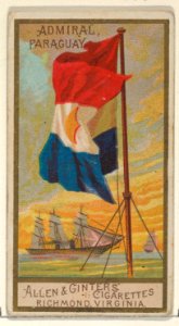 Admiral, Paraguay, from the Naval Flags series (N17) for Allen & Ginter Cigarettes Brands MET DP834932