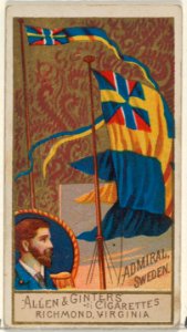 Admiral, Sweden, from the Naval Flags series (N17) for Allen & Ginter Cigarettes Brands MET DP834938
