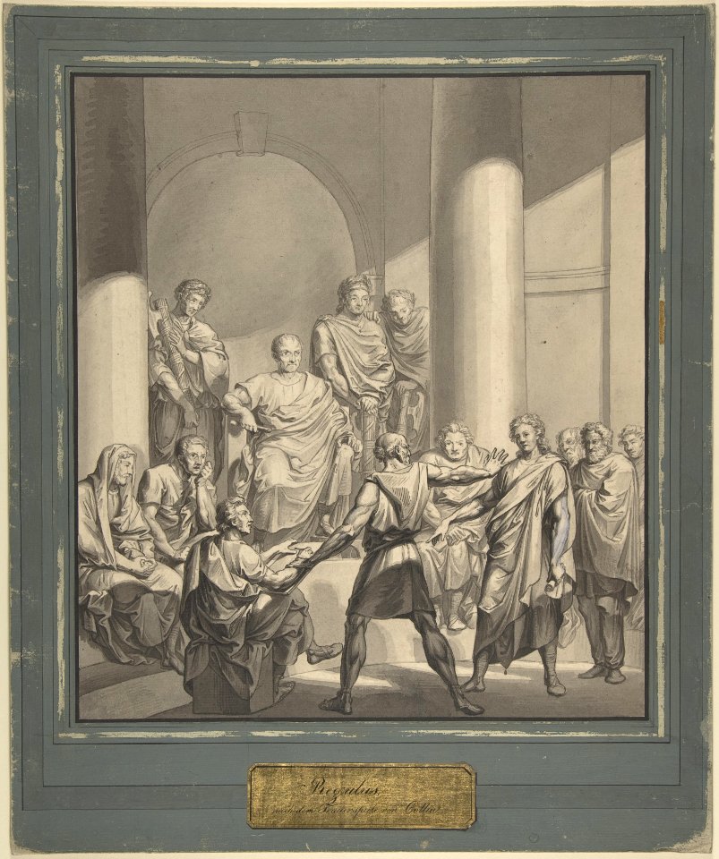Assembly of Roman Figures, from Regulus, a play by Collin MET DP804326