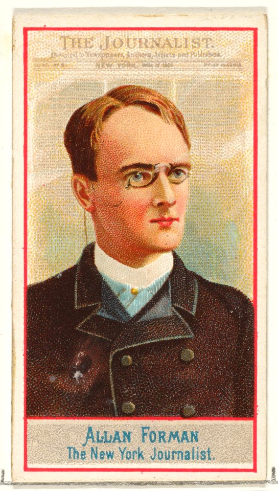 Allan Forman, The New York Journalist, from the American Editors series (N1) for Allen & Ginter Cigarettes Brands MET DP827841