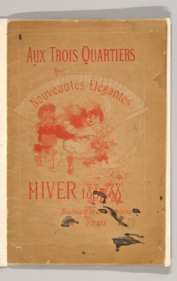 Aux Trois Quartiers, Nouveautés Élégantes, Hiver 1887–88 MET DP819276