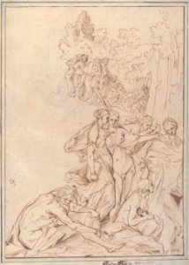 Allegorical Figures on Mount Parnassus- Study for the etching Triumph of Painting MET 1980.12
