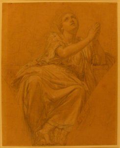 Allegorical Figure of the City of Piacenza, for a Pendentive in the Chapel of Saint-Roch, Church of Saint-Sulpice, Paris (recto); Studies for the Same Figure (verso) MET 1984.66