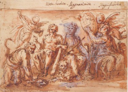 Allegorical Figures- Force, Hercules Strangling the Hydra, Plenty, and Fame MET 17.236.35
