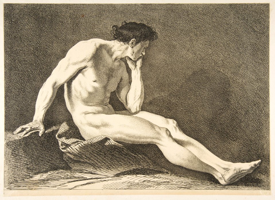 An "Académie"- Sitting Man MET DP813989