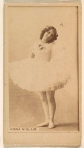 Anna Vislair, from the Actresses series (N245) issued by Kinney Brothers to promote Sweet Caporal Cigarettes MET DP859804
