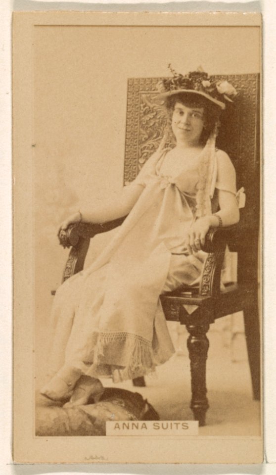 Anna Suits, from the Actresses series (N245) issued by Kinney Brothers to promote Sweet Caporal Cigarettes MET DP859659