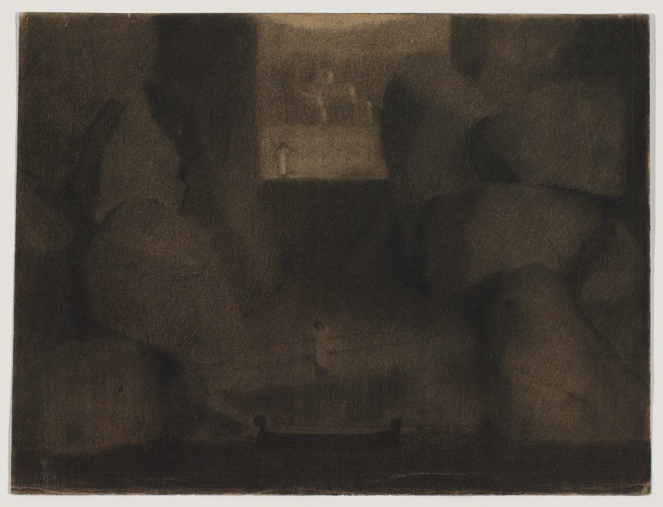 Arrival in a Dark Landscape, possibly a stage set design MET DP856527