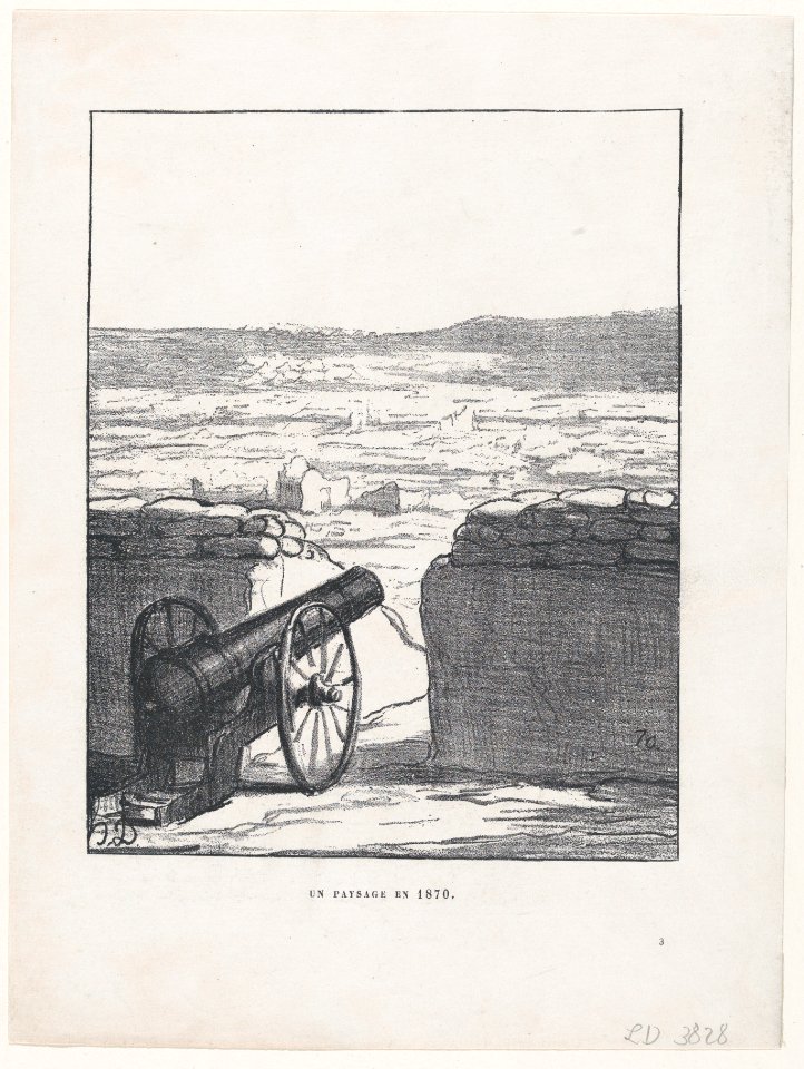 An 1870 landscape, from 'News of the day,' published in Le Charivari, December 10, 1870 MET DP877798