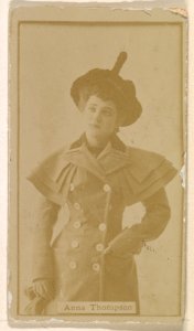 Anna Thompson, from the Actresses series (N245) issued by Kinney Brothers to promote Sweet Caporal Cigarettes MET DP859714