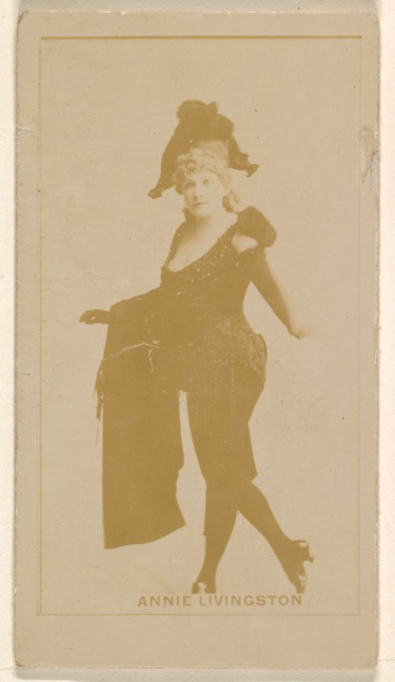 Annie Livingston, from the Actresses series (N245) issued by Kinney Brothers to promote Sweet Caporal Cigarettes MET DP858999