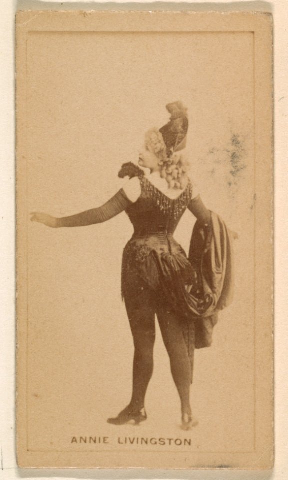 Annie Livingston, from the Actresses series (N245) issued by Kinney Brothers to promote Sweet Caporal Cigarettes MET DP859000