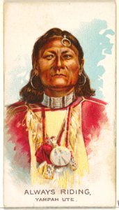 Always Riding, Yampah Ute, from the American Indian Chiefs series (N2) for Allen & Ginter Cigarettes Brands MET DP827995