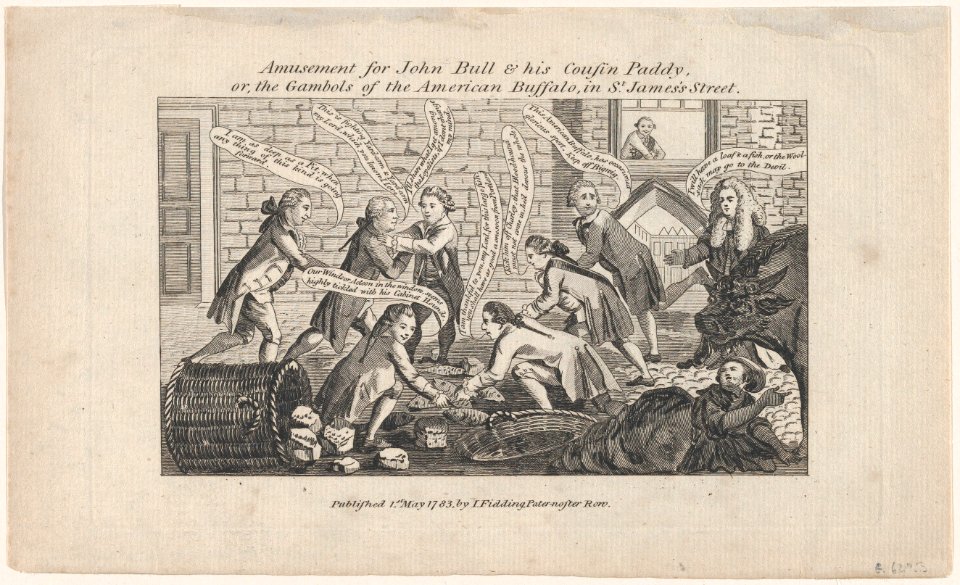 Amusement for John Bull & His Cousin Paddy, or, the Gambols of the American Buffalo, in St. James's Street MET DP876997