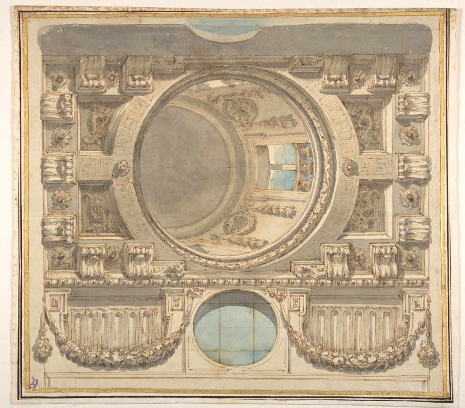 Architectural Design for a Ceiling with a Dome MET DP810616