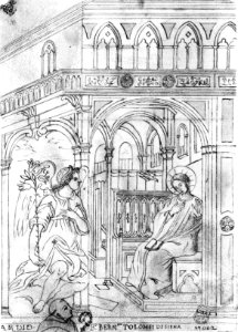 Annunciation with Beato Bernardo Tolomei di Siena MET 271684