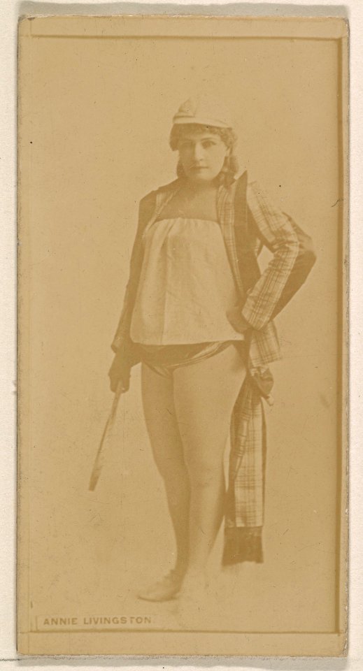 Annie Livingston, from the Actresses series (N245) issued by Kinney Brothers to promote Sweet Caporal Cigarettes MET DP859001
