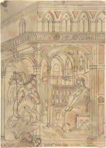 Annunciation with Beato Bernardo Tolomei di Siena MET DP803878