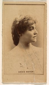 Annie Mayer, from the Actresses series (N245) issued by Kinney Brothers to promote Sweet Caporal Cigarettes MET DP859091