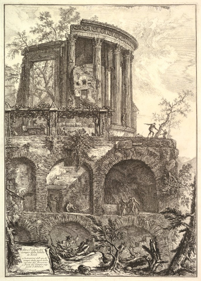 Altra V. del Tempio della Sibilla in Tivoli (Another view of the Temple of the Sibyl in Tivoli) MET DP828240