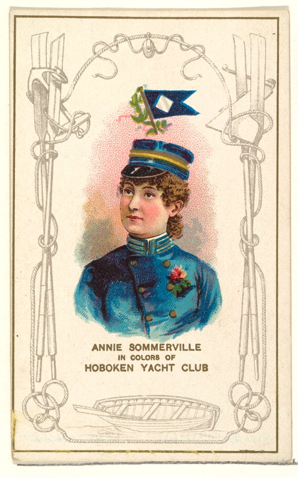 Annie Sommerville in Colors of Hoboken Yacht Club, from the Yacht Colors of the World series (N140) issued by Duke Sons & Co. to promote Honest Long Cut Tobacco MET DP865758