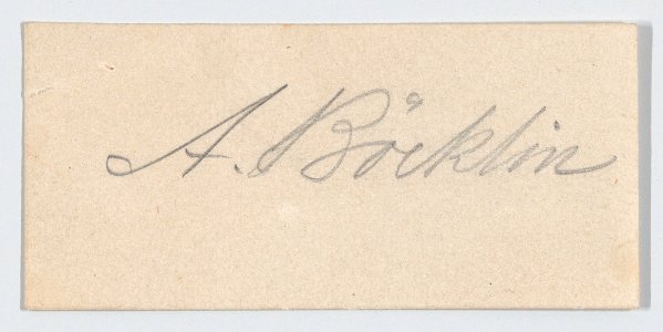 Arnold Böcklin, calling card MET DP863663