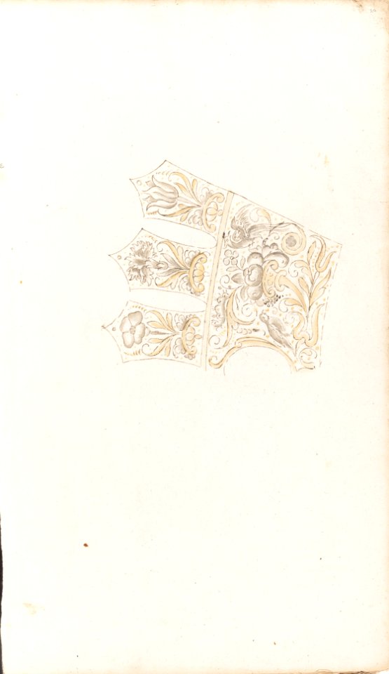 Album of designs for embroidery- bodices, gauntlets, caps, bags, page 2 (verso) MET DP165318