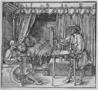 Artist Drawing a Portrait of a Man MET MM8092